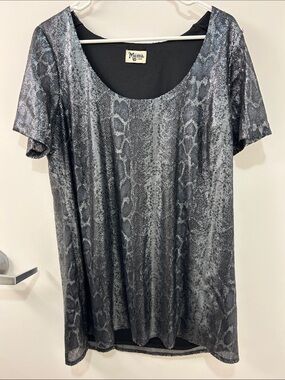 Show Me Your Mumu Metallic Snakeskin Mini Dress - Size Large